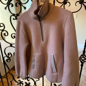 Lilac Madewell Fuzzy Zip Up
